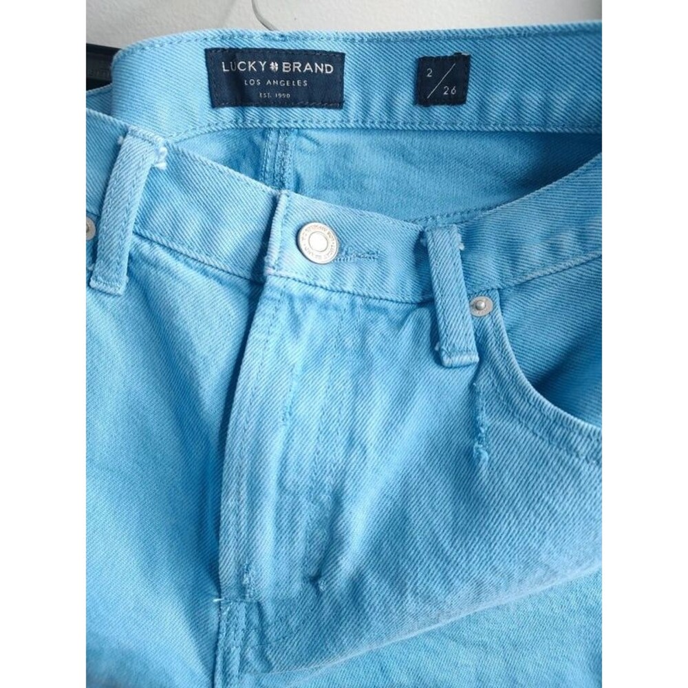 Lucky Brand Los Angeles Relaxed Fit High Waist Distressed Shorts Size 26/2 - Picture 2 of 4